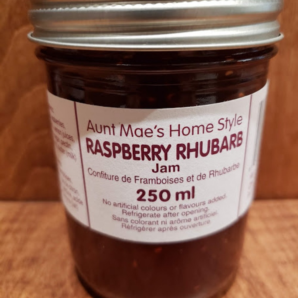 Homemade Raspberry Rhubarb Jam - 250 ml