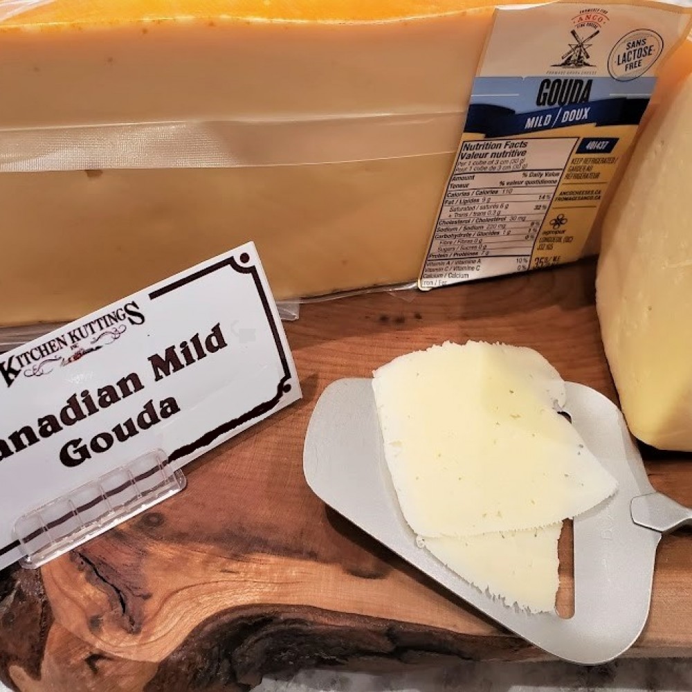 Fresh Cut Canadian Mild Gouda  (lactose free) - per lb